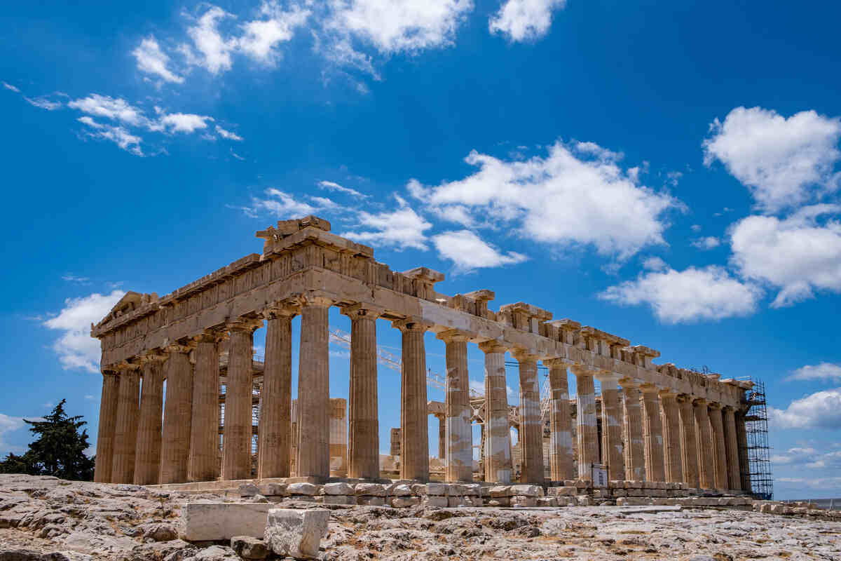 athens greece parthenon temple on acropolis