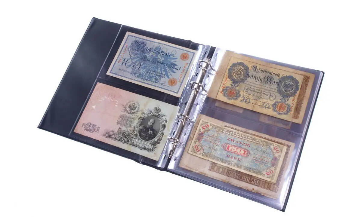 banknotes in the album
