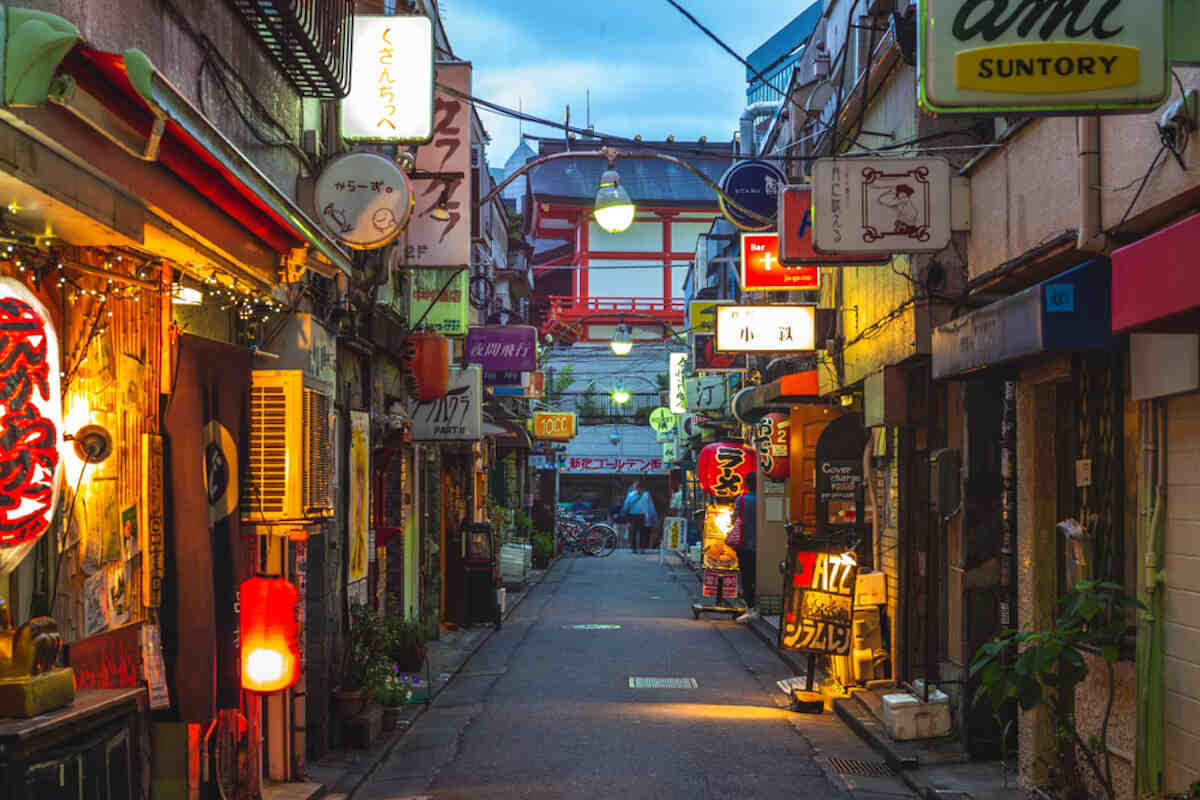 The Golden Gai street in Tokyo