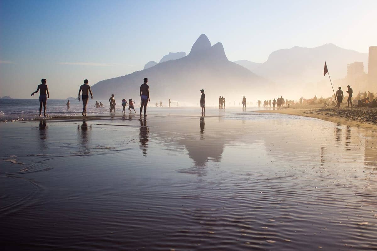 Sunset on Ipanema Beach