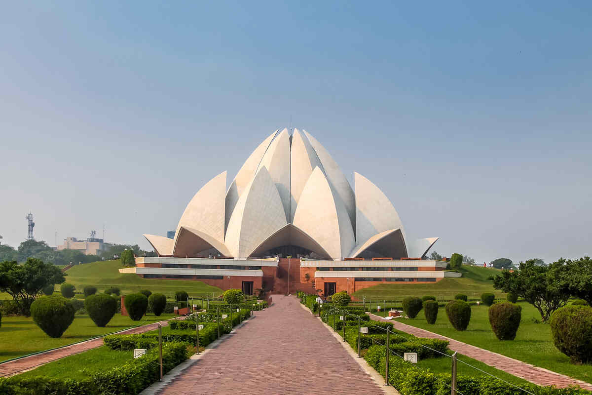 lotus temple new delhi india tourist place beautiful