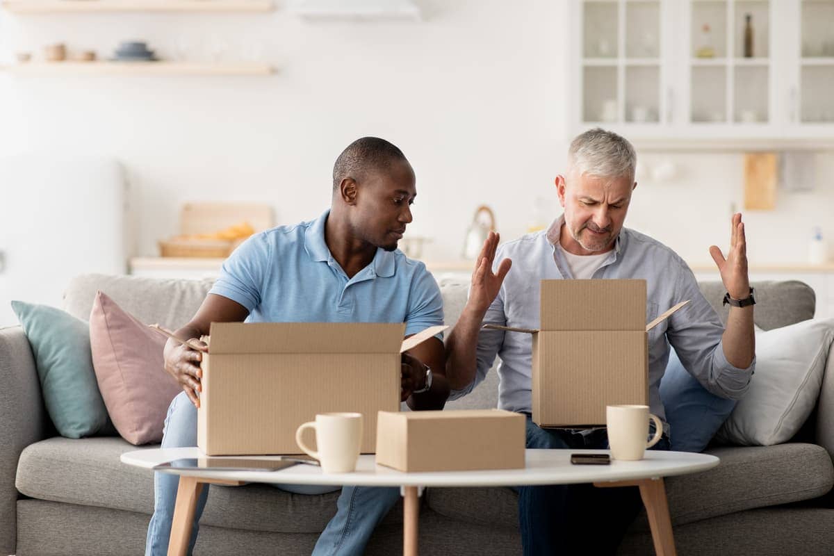 An Online Shopper Displeased With the Delivered Broken Goods