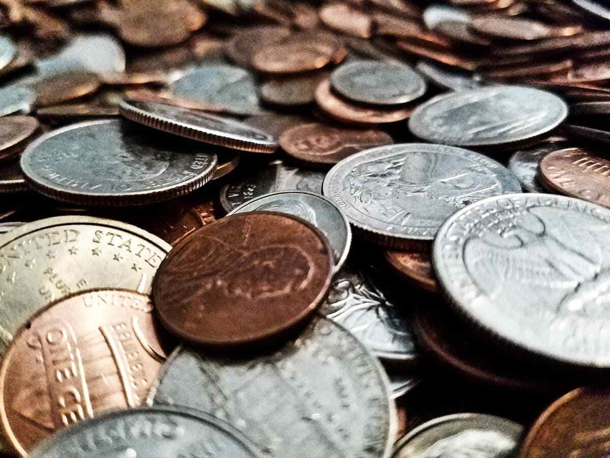 Stack of US coins